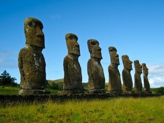 The Moai At Ahu Akivi These Ones Actually Look Sea Most Of
