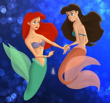 Ariel And Melody In Color By Kiwieman