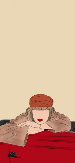 Wallpaper De Taylor Swift Red Drawing