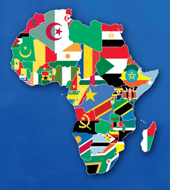 All African Flags Map