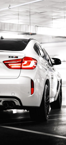 White Bmw X6 Rear Wallpaper In Sports Car