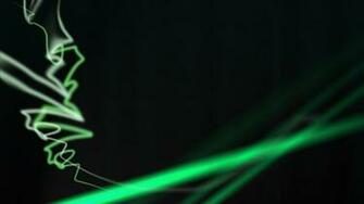 Glowing Green Lines Wallpaper