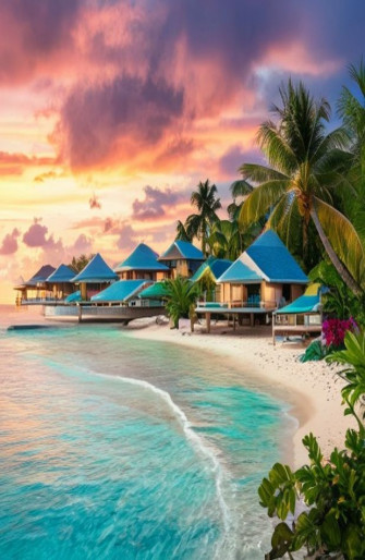 Maldives Island Resorts Wallpaper