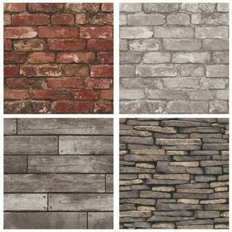 Details About Rustic Brick Effect Wallpaper 10m Silver Grey New