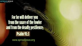 Psalm Bible Quotes HD Wallpaper For He Will