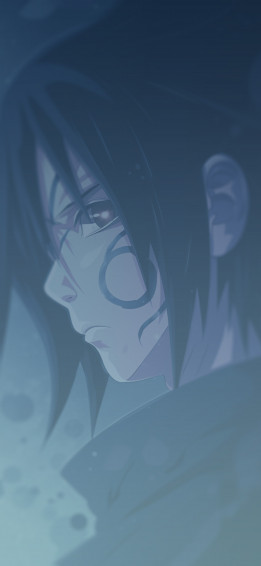 Naruto Sasuke Uchiha Blue Wallpaper iPhone