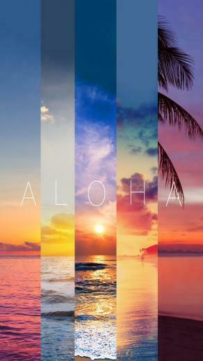 Aloha Summer Stripes iPhone Wallpaper In