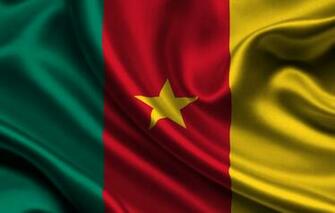 Wallpaper Red Star Flag Texture Yellow Green Cameroon