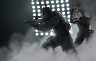 Wallpaper Girl Gas Mask Soldiers Weapons Machine Male