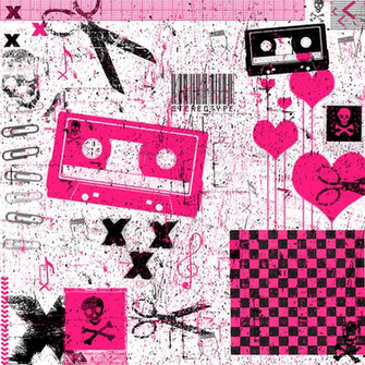 Cute Music Background Girls Pattern