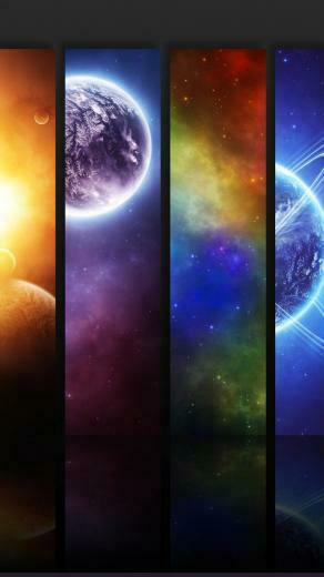 Wallpaper With The Eight Planets