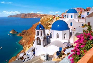 Santorini Greece HD Wallpaper Background