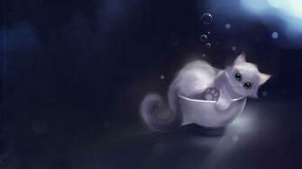 Kitten Cat Bubbles Art Wallpaper In 3d Abstract