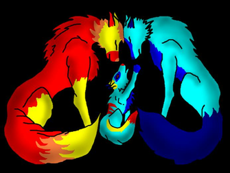 Fire And Ice Wolves Closed By Firewinged Angel