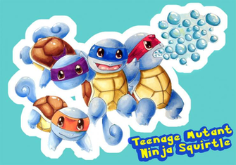 Funny Pictures Squirtle Pokemon Teenage Mutant Ninja Turtles