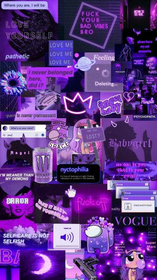 Black And Purple Aesthetic Wallpaper