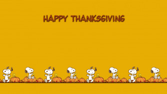 Snoopy And Woodstock Thanksgiving Wallpaper