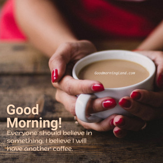 Fresh Coffee Beans And Good Morning Image For You