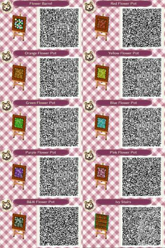 Acnl Flower And Stairs Qr Codes By Codez