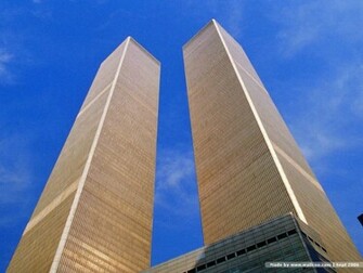 New York Skyline And Twin Towers World Trade Center