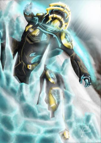 My First Fanart Of Warframe S Frost Prime With Own Little Twist