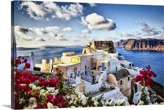 The Town Of Oia Santorini Greece Wall Art S Prints Framed
