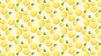 Aesthetic Lemon Pattern Laptop Wallpaper