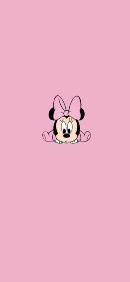 Minnie Mouse On A Pink Wallpaper
