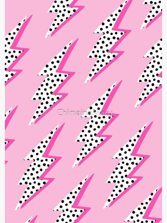 Pink Lightning Bolt Poster By Chimainemary Preppy Wallpaper