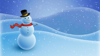 Winter Snowman Wallpaper