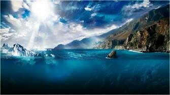 Snow Sea Sunlight Iceberg Wallpaper