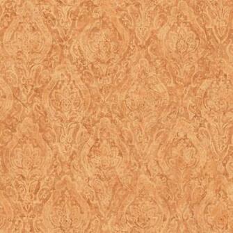 Orange Damask Wallpaper