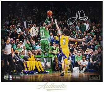 Kyrie Irving Signed Le Celtics Separation Photo Panini Coa