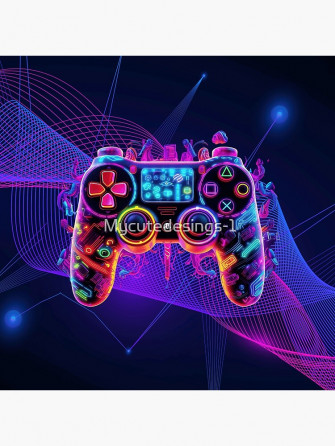 Video Game Controller Design In Neon Colors I M A Lover
