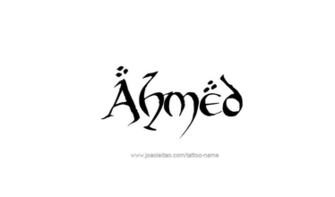 Ahmed Name Design Tattoo