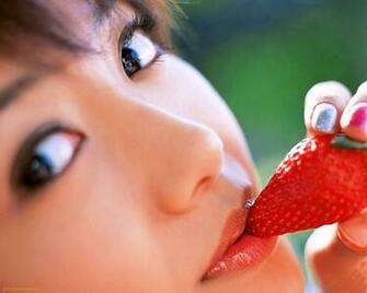 Yu Hasebe Japanese Model Strawberry Wallpaper Customity Jpeg