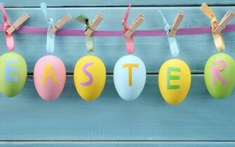 Easter Decorations Wallpaper Stock Photos