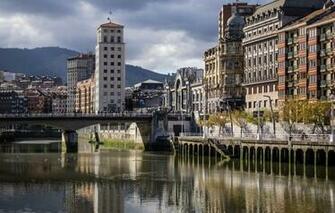 Wallpaper Bridge River Home Spain Bilbao Image For Desktop