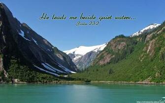 Christian Wallpaper Beside Quiet Waters Is A Widescreen