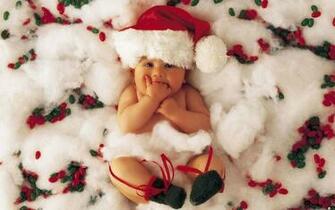 Marry Christmas Baby HD Wallpaper Cute Little Babies