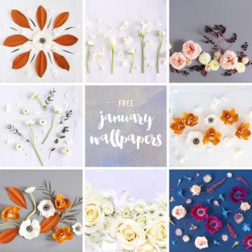 January Digital Blooms Roundup Tech Wallpaper