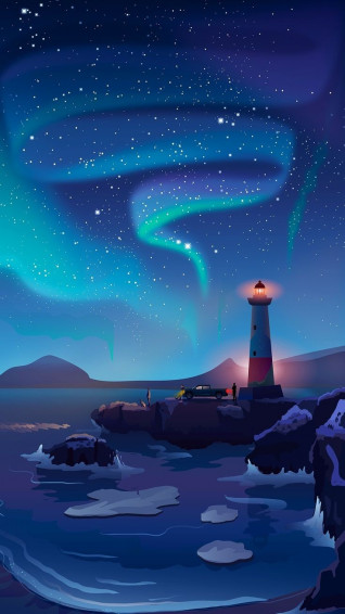 Lighthouse Sky Digital Art Mobile Wallpaper HD Walls