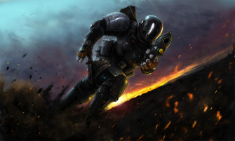 Sci Fi Warrior HD Wallpaper