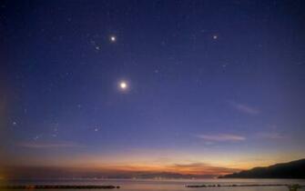 Starry Sky Above The Sea Wallpaper