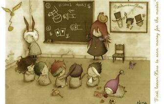 Wallpaper Toys Cigarette Class Board Pointer Ears Lesson