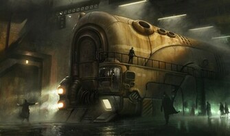 Sci Fi Steampunk Space Furnace Wallpaper