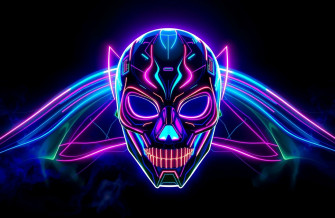 Neon Mask Wallpaper