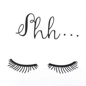 Lesuperay Cute Beautiful Shh Eyelash Vinyl Wall Stickers Baby