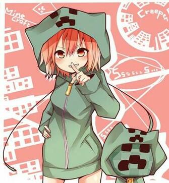 Minecraft Creeper Girl By Mikimagpoid