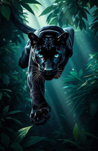Black Panther Blue Eyes Wallpaper